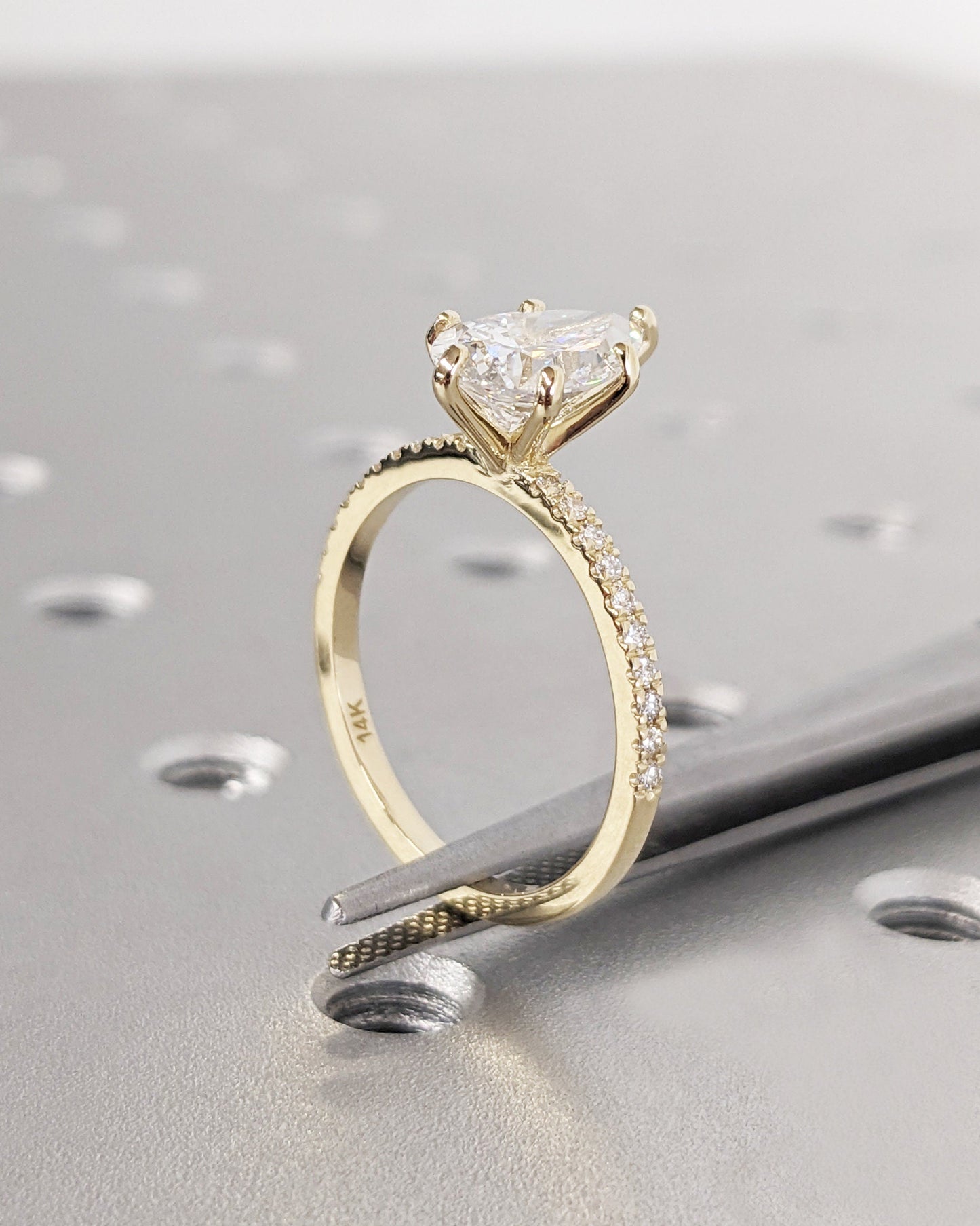 Asscher Three Stones Engagement Ring – 5.75 CT Moissanite Diamond