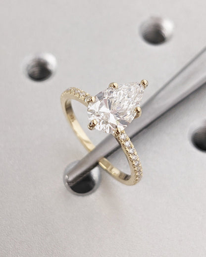 Asscher Three Stones Engagement Ring – 5.75 CT Moissanite Diamond