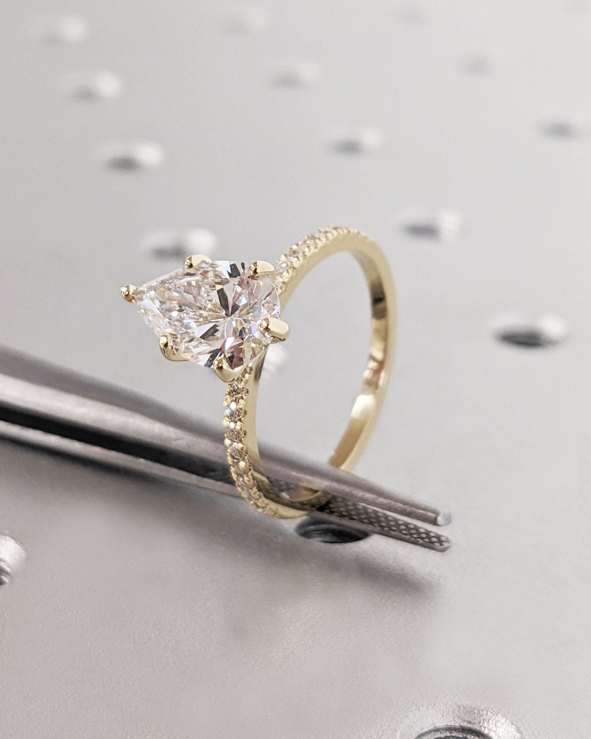 Asscher Three Stones Engagement Ring – 5.75 CT Moissanite Diamond