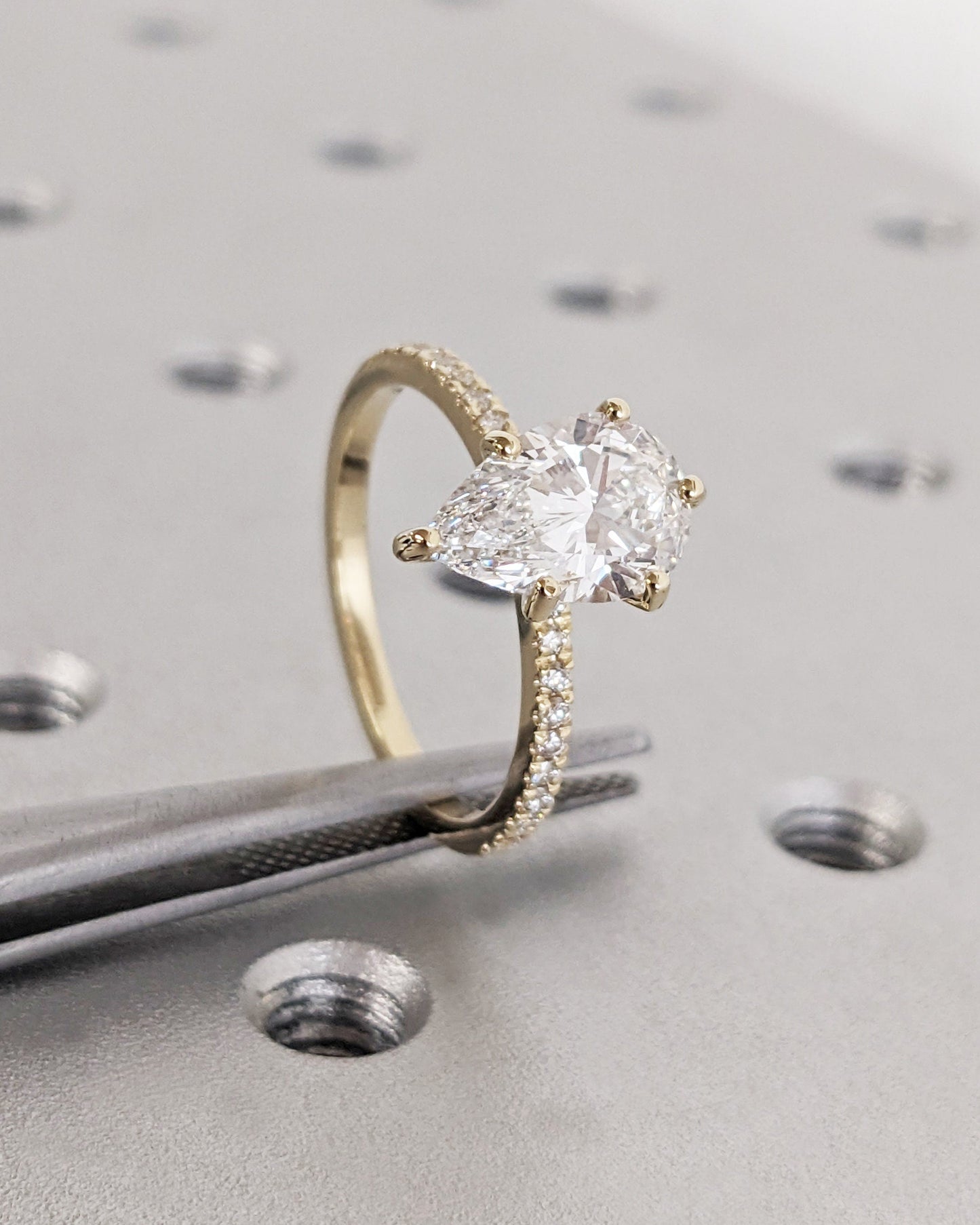 Asscher Three Stones Engagement Ring – 5.75 CT Moissanite Diamond