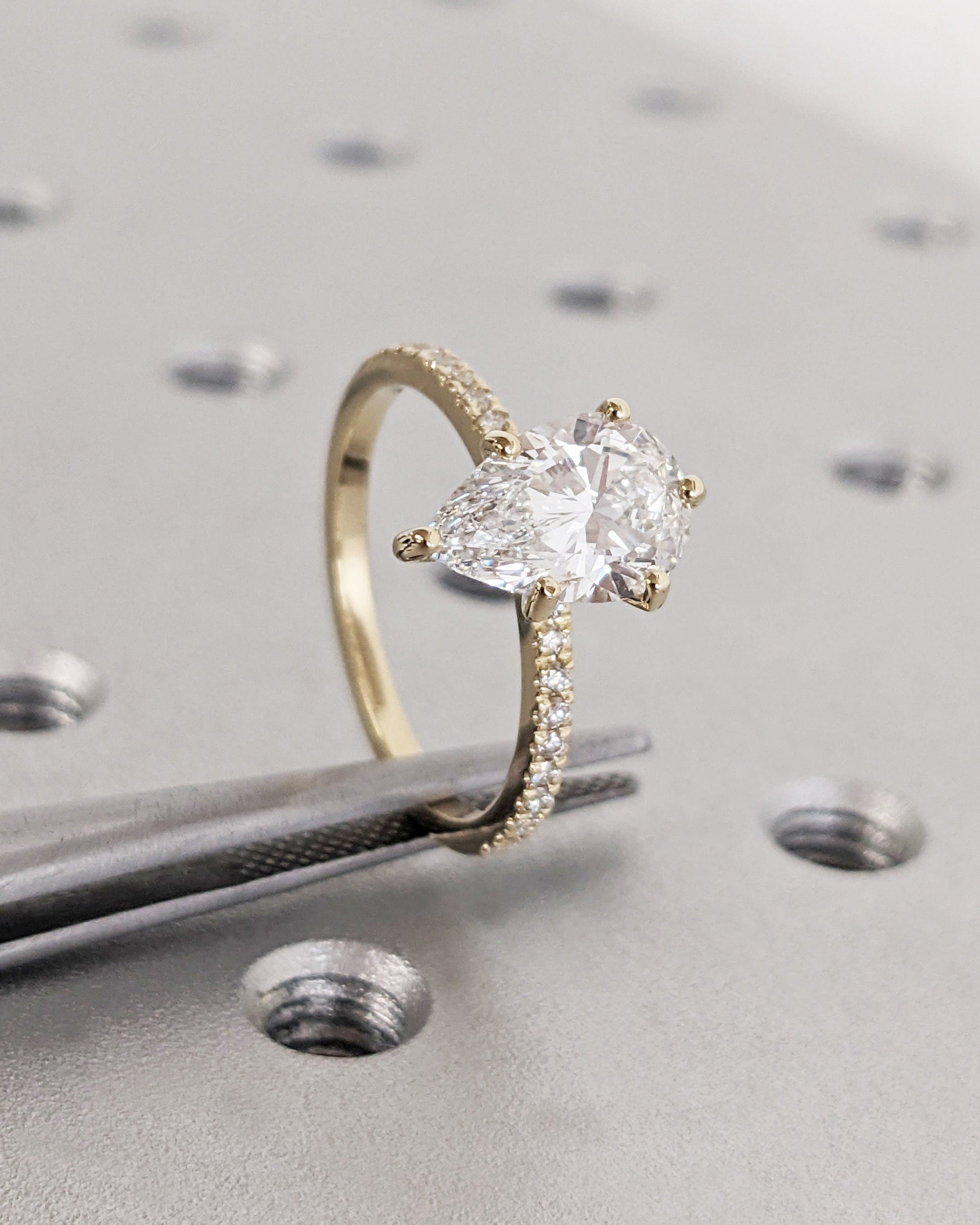 Asscher Three Stones Engagement Ring – 5.75 CT Moissanite Diamond