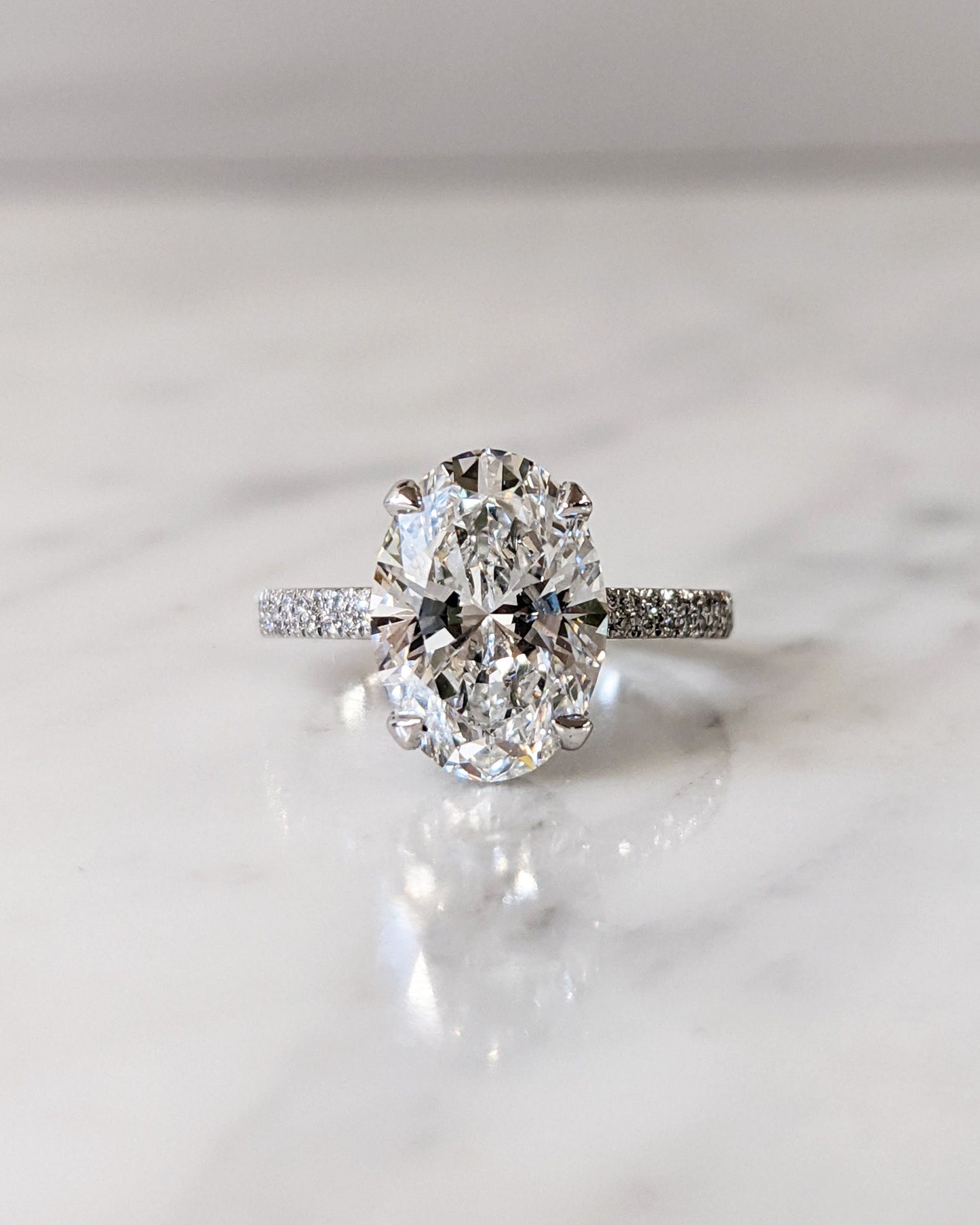 Asscher Three Stones Engagement Ring – 5.75 CT Moissanite Diamond