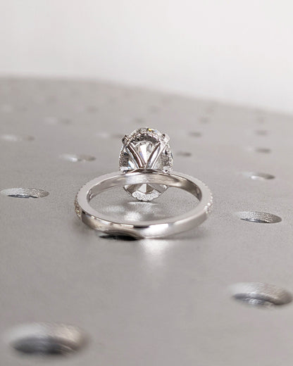 Asscher Three Stones Engagement Ring – 5.75 CT Moissanite Diamond