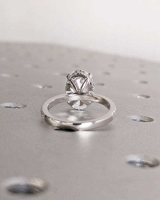 Asscher Three Stones Engagement Ring – 5.75 CT Moissanite Diamond