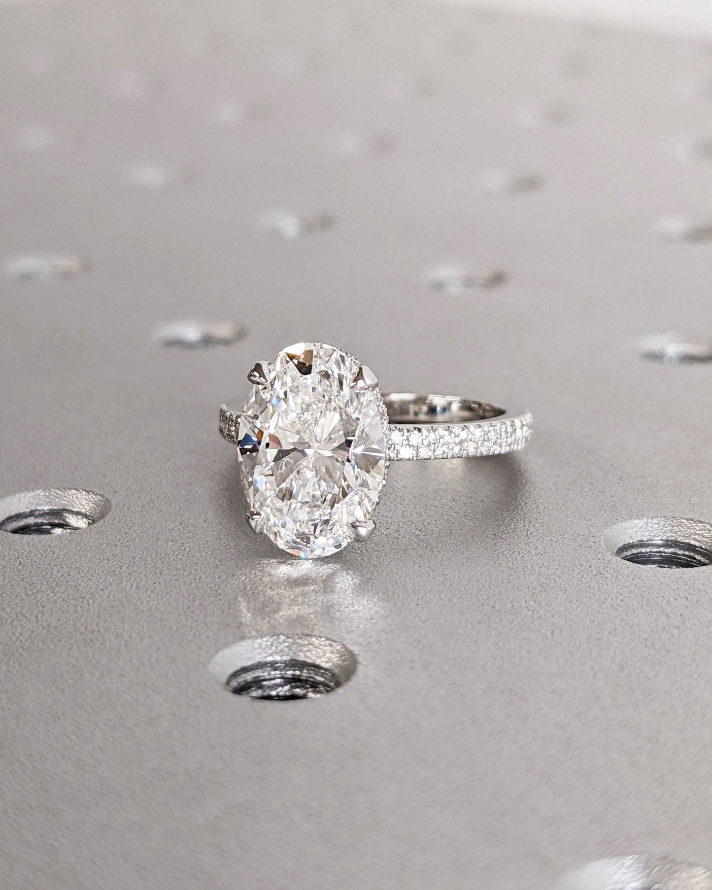 Asscher Three Stones Engagement Ring – 5.75 CT Moissanite Diamond