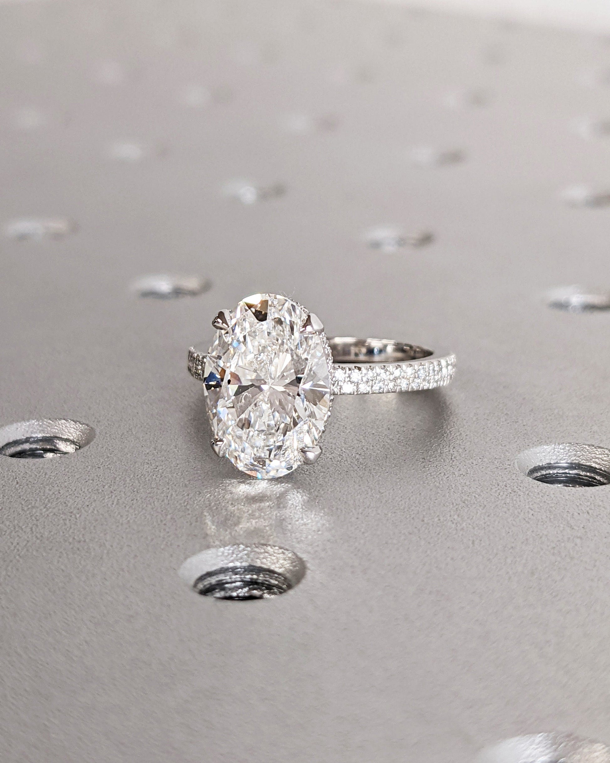 Asscher Three Stones Engagement Ring – 5.75 CT Moissanite Diamond