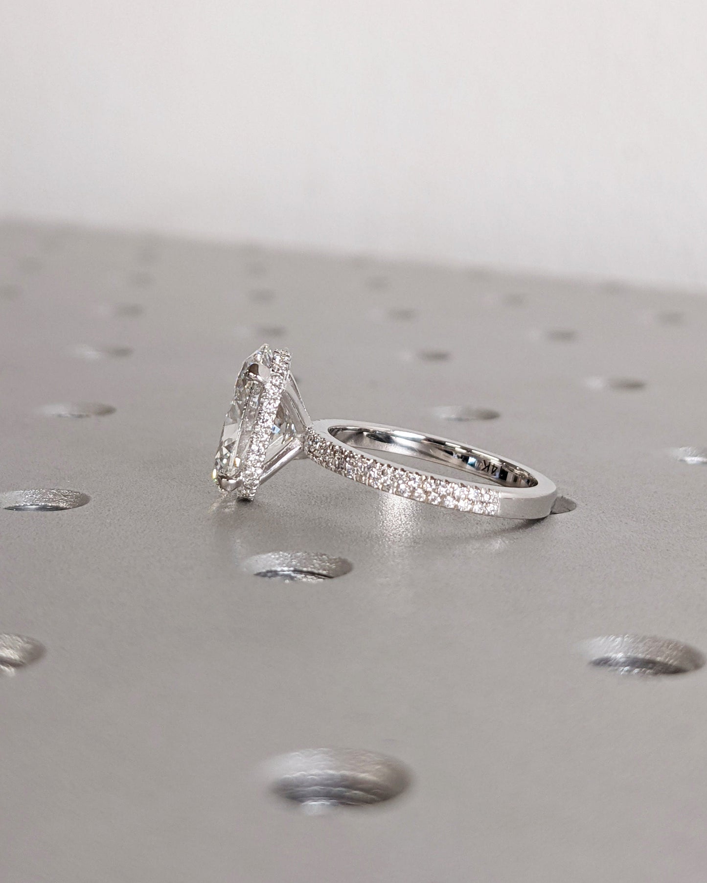 Asscher Three Stones Engagement Ring – 5.75 CT Moissanite Diamond
