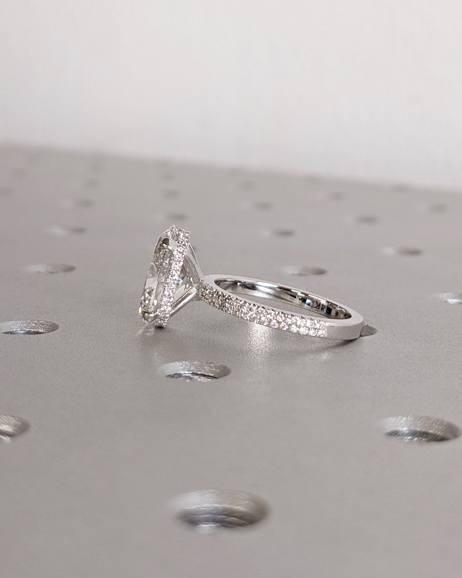 Asscher Three Stones Engagement Ring – 5.75 CT Moissanite Diamond