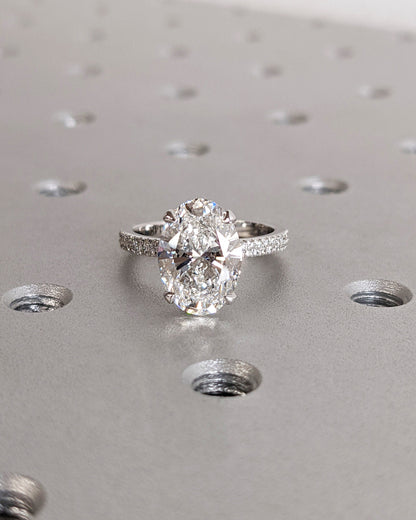 Asscher Three Stones Engagement Ring – 5.75 CT Moissanite Diamond