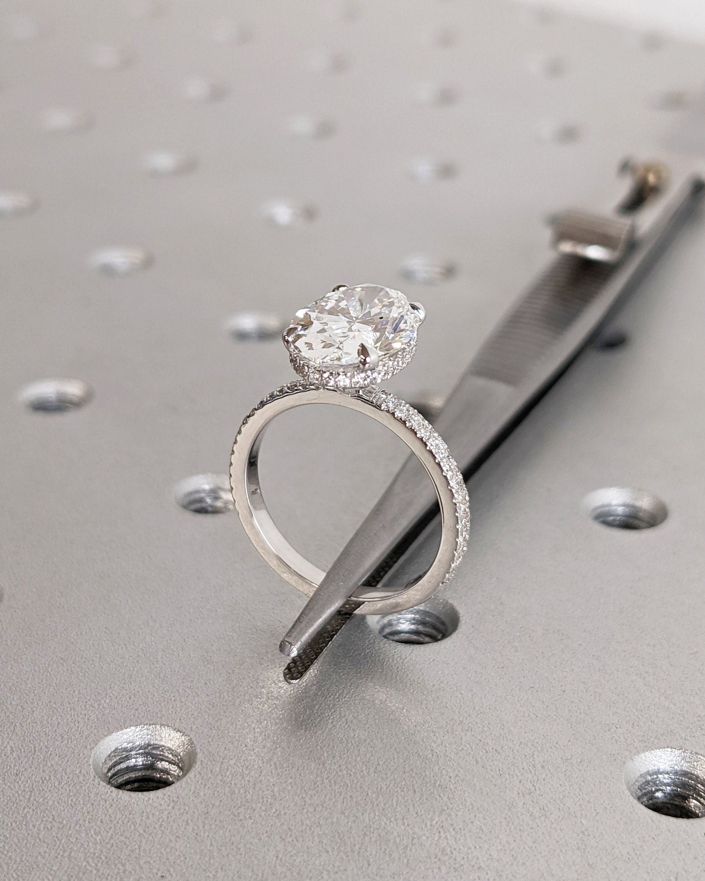 Asscher Three Stones Engagement Ring – 5.75 CT Moissanite Diamond