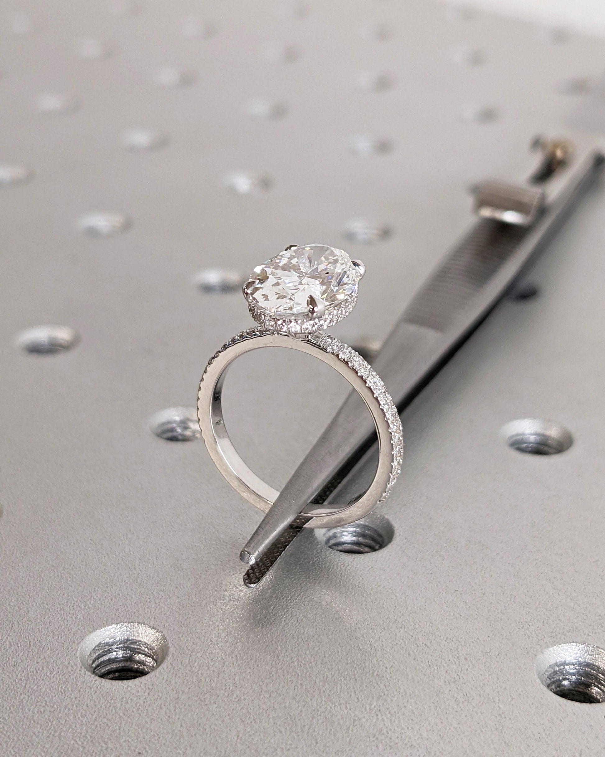 Asscher Three Stones Engagement Ring – 5.75 CT Moissanite Diamond