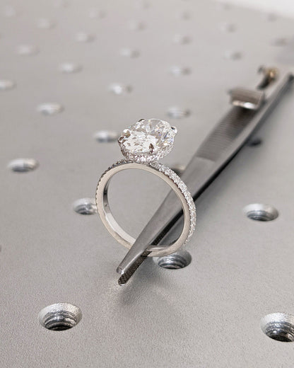 Asscher Three Stones Engagement Ring – 5.75 CT Moissanite Diamond