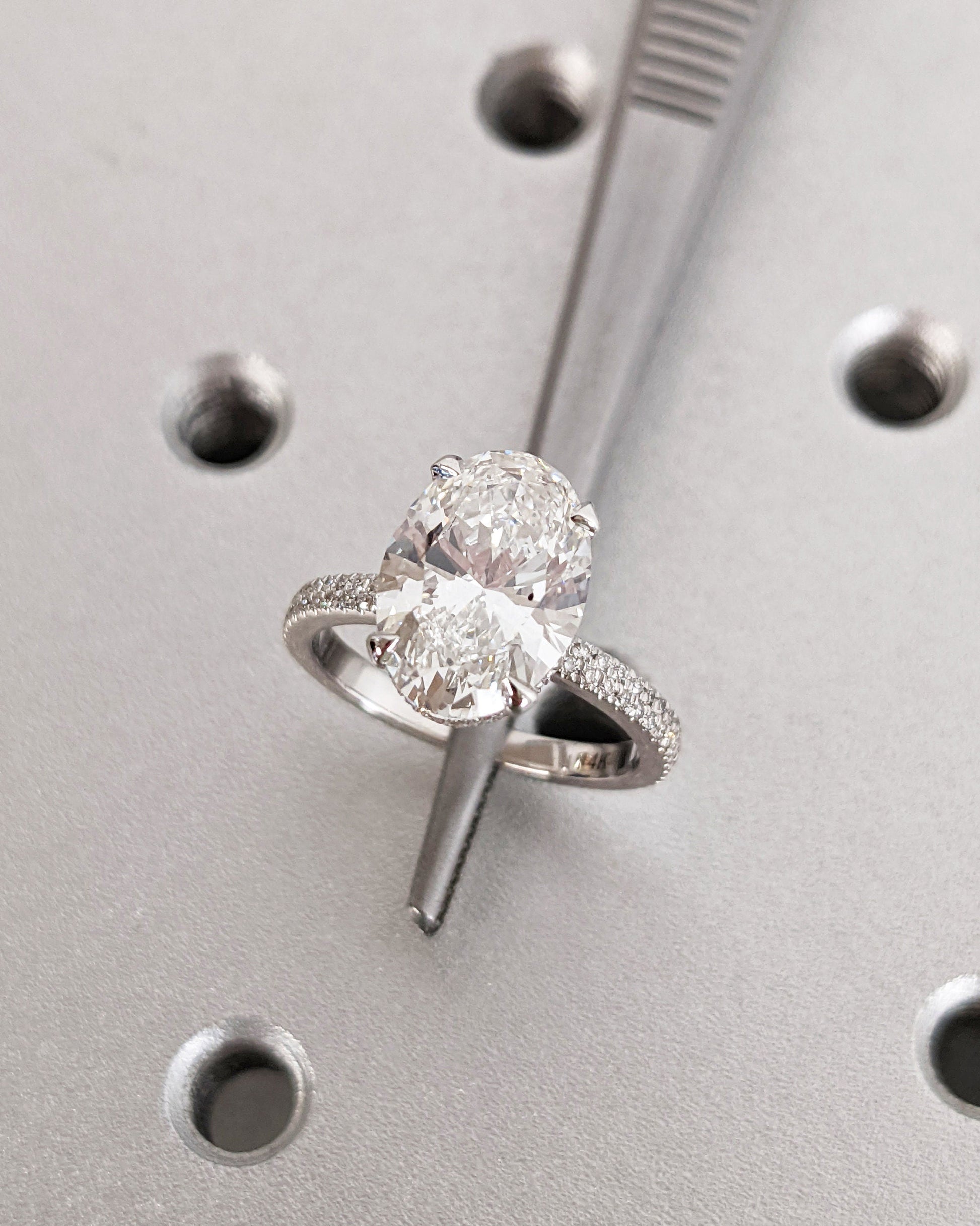 Asscher Three Stones Engagement Ring – 5.75 CT Moissanite Diamond