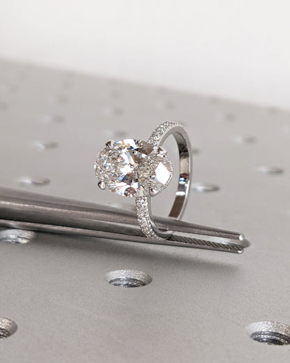 Asscher Three Stones Engagement Ring – 5.75 CT Moissanite Diamond