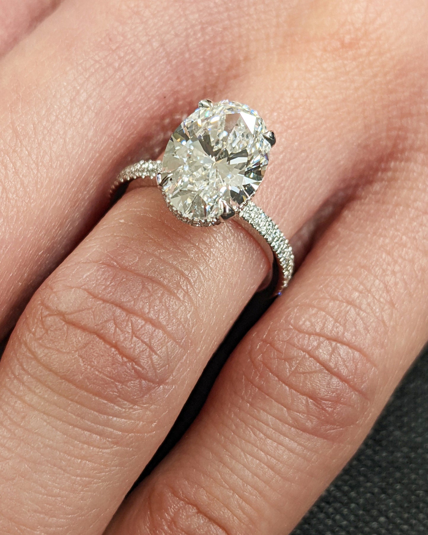 Asscher Three Stones Engagement Ring – 5.75 CT Moissanite Diamond