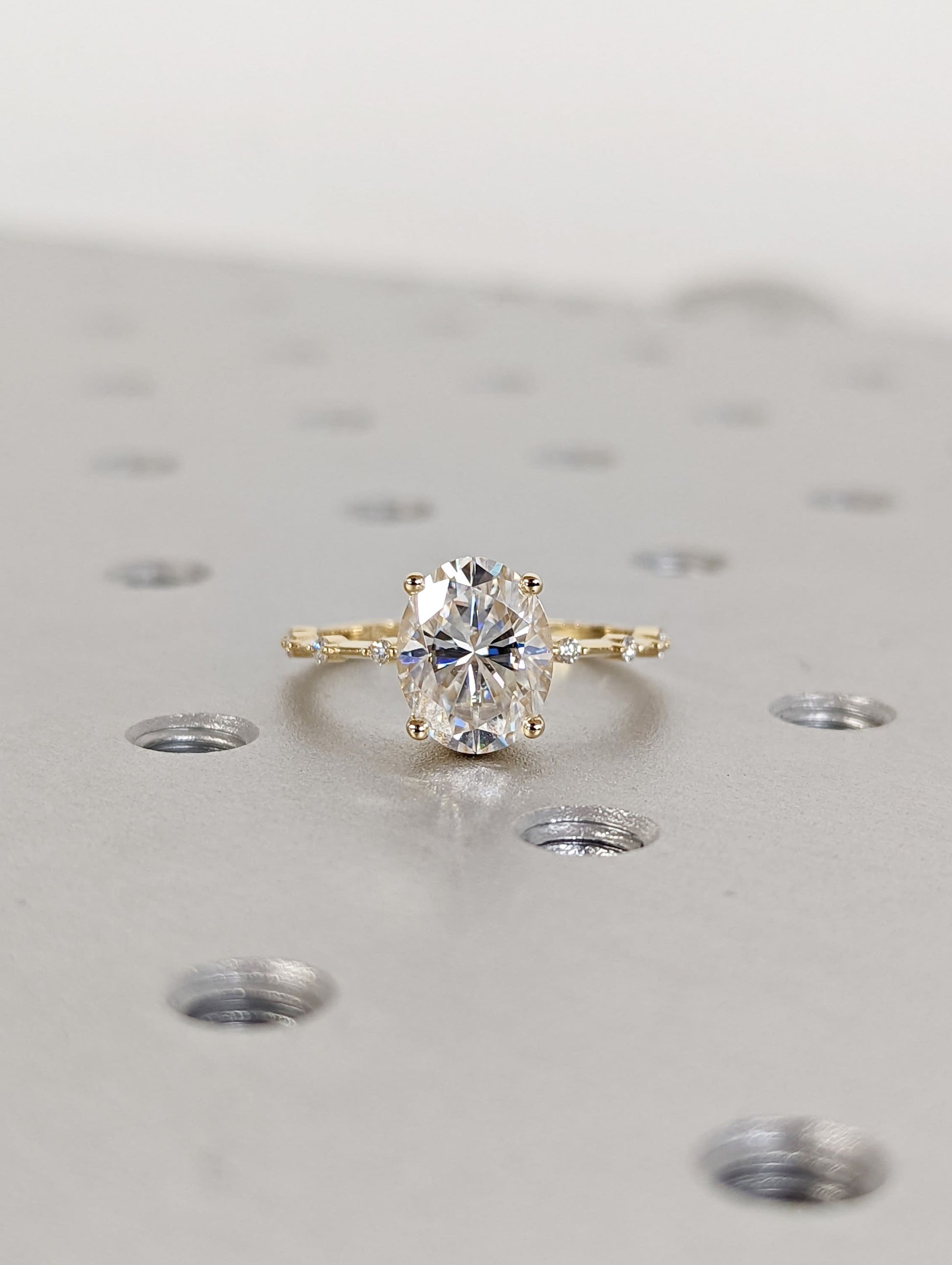 Asscher Three Stones Engagement Ring – 5.75 CT Moissanite Diamond