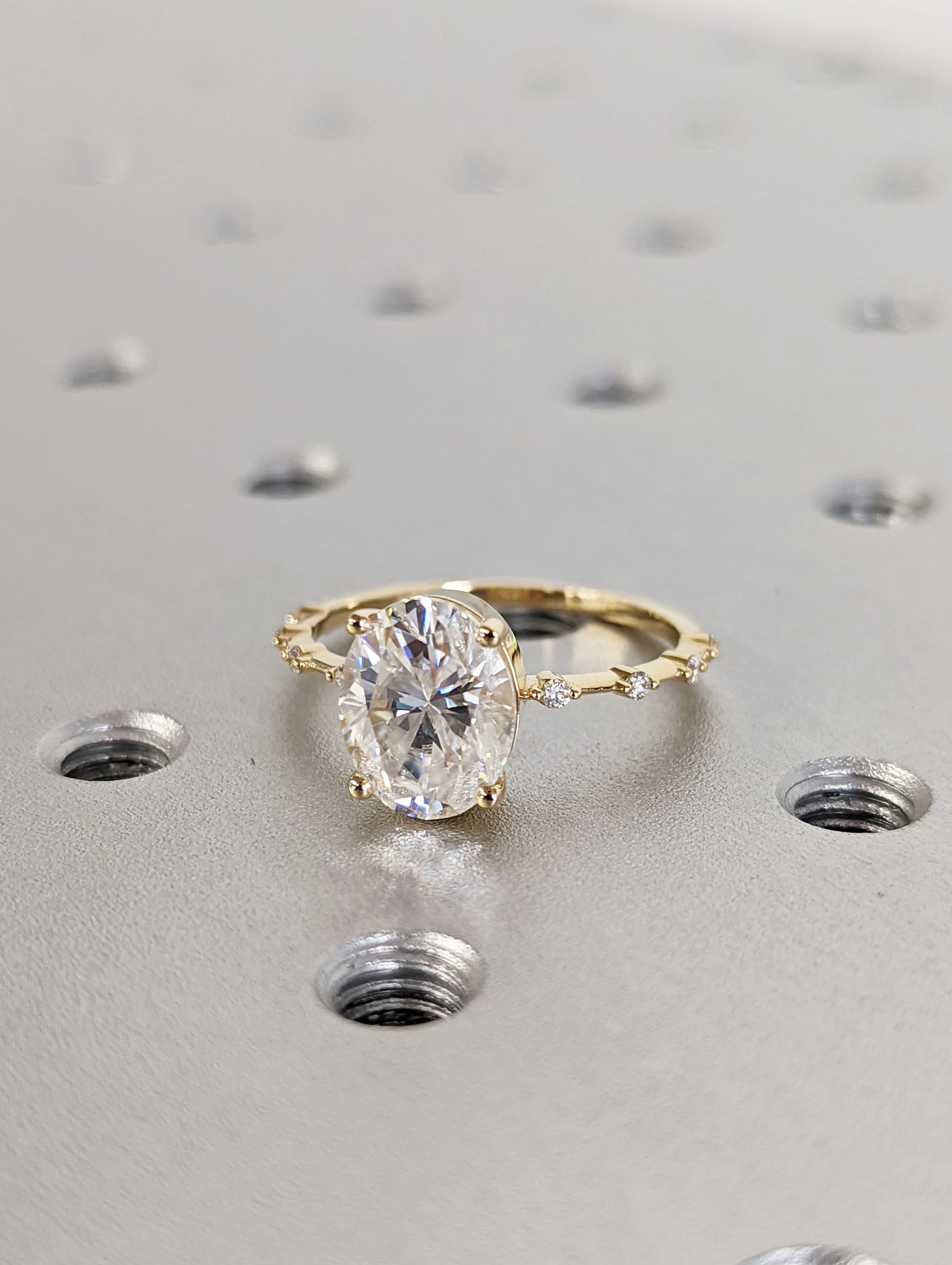 Asscher Three Stones Engagement Ring – 5.75 CT Moissanite Diamond