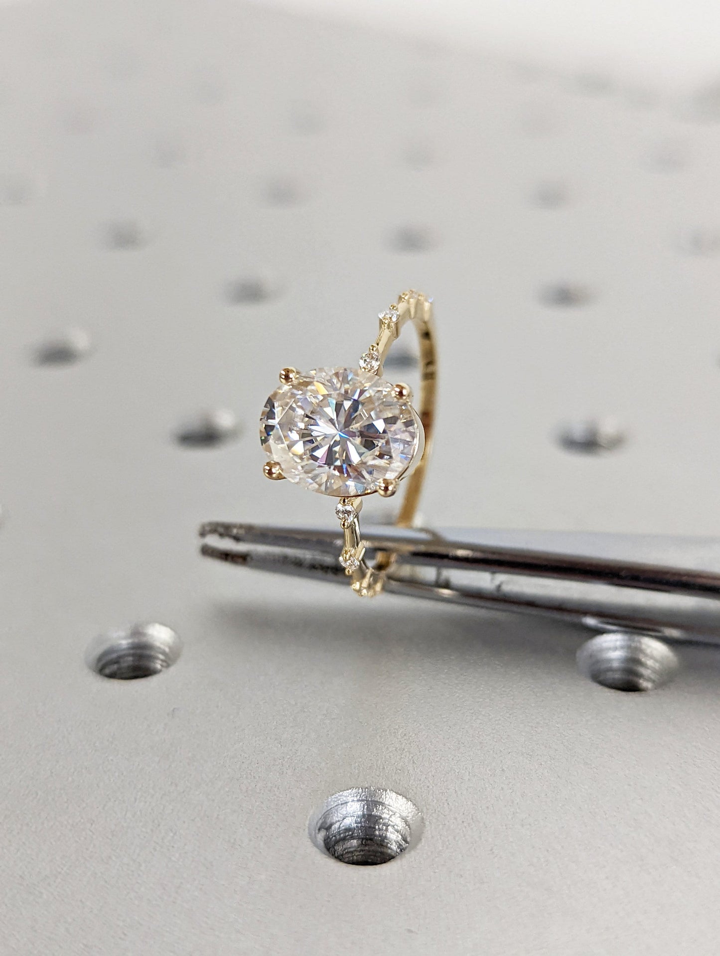 Asscher Three Stones Engagement Ring – 5.75 CT Moissanite Diamond