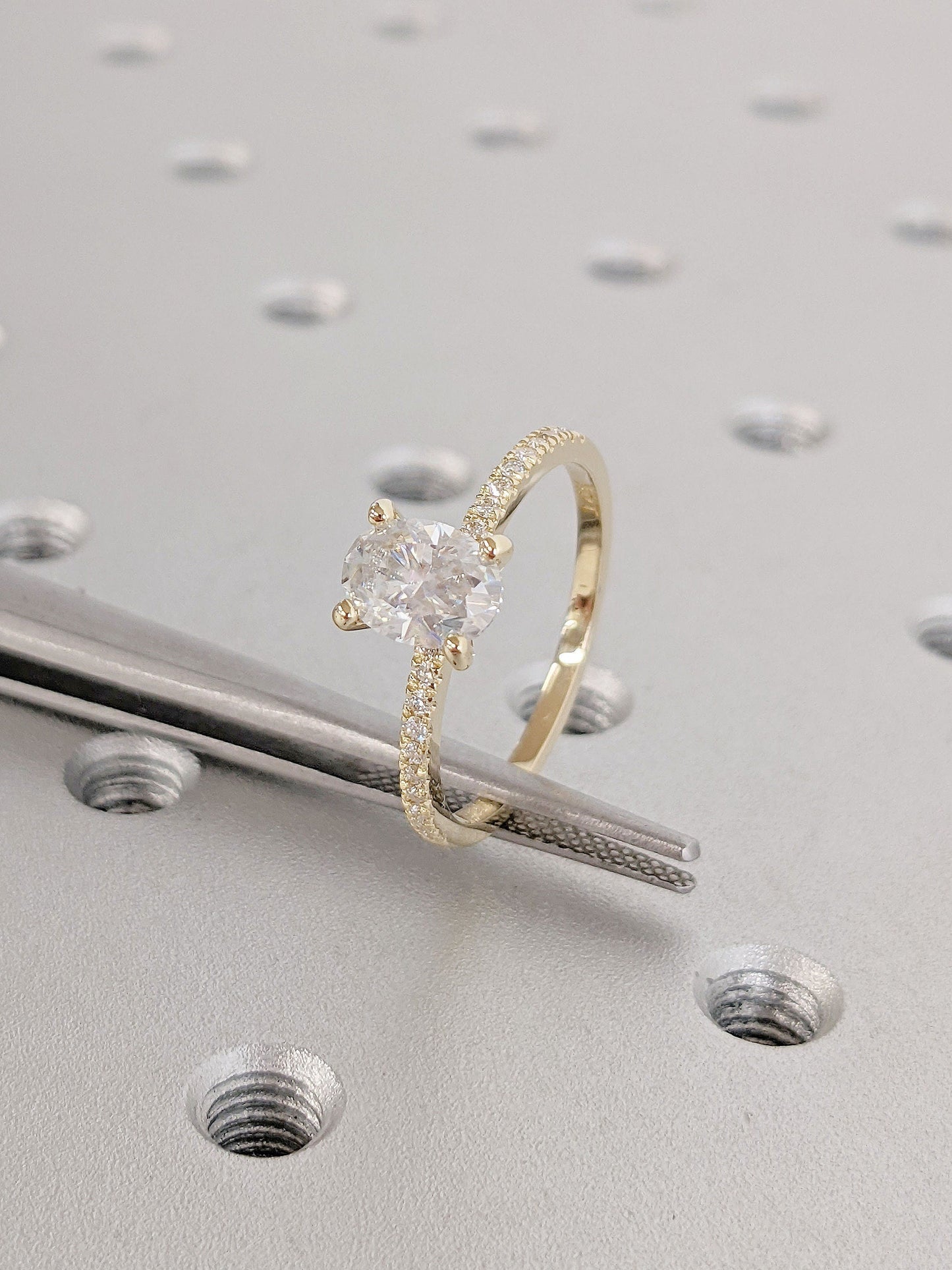 Asscher Three Stones Engagement Ring – 5.75 CT Moissanite Diamond