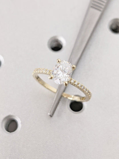 Asscher Three Stones Engagement Ring – 5.75 CT Moissanite Diamond