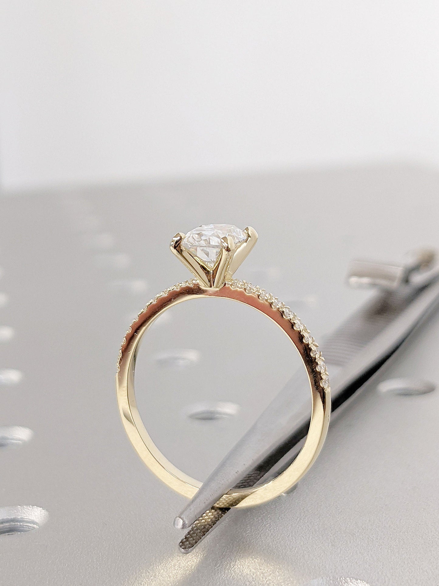 Asscher Three Stones Engagement Ring – 5.75 CT Moissanite Diamond