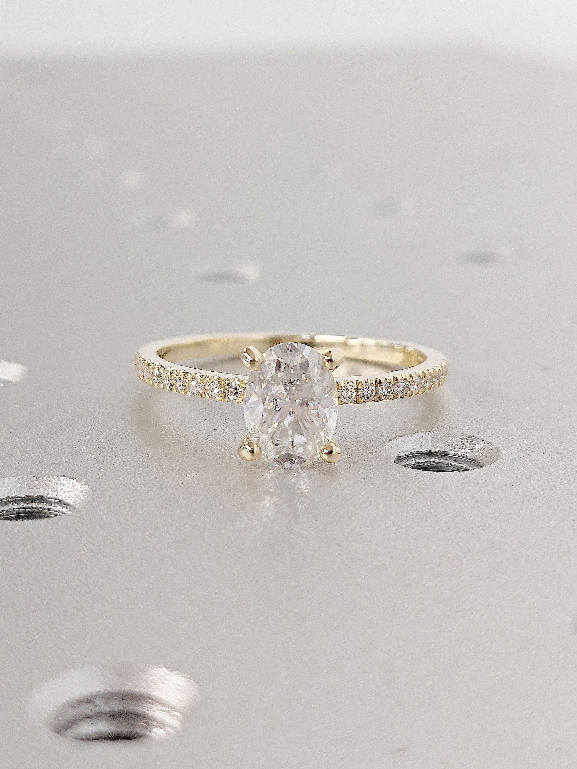 Asscher Three Stones Engagement Ring – 5.75 CT Moissanite Diamond