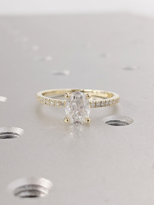 Asscher Three Stones Engagement Ring – 5.75 CT Moissanite Diamond