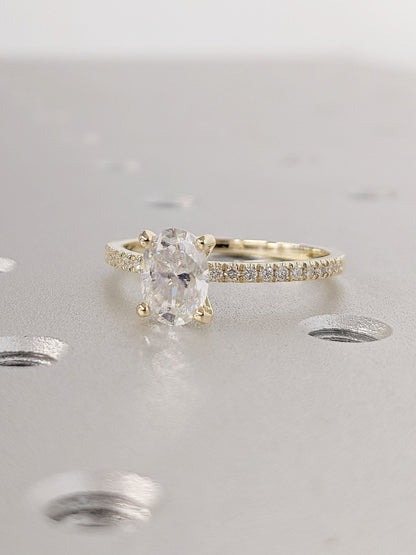 Asscher Three Stones Engagement Ring – 5.75 CT Moissanite Diamond