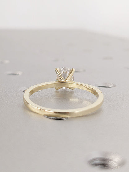 Asscher Three Stones Engagement Ring – 5.75 CT Moissanite Diamond