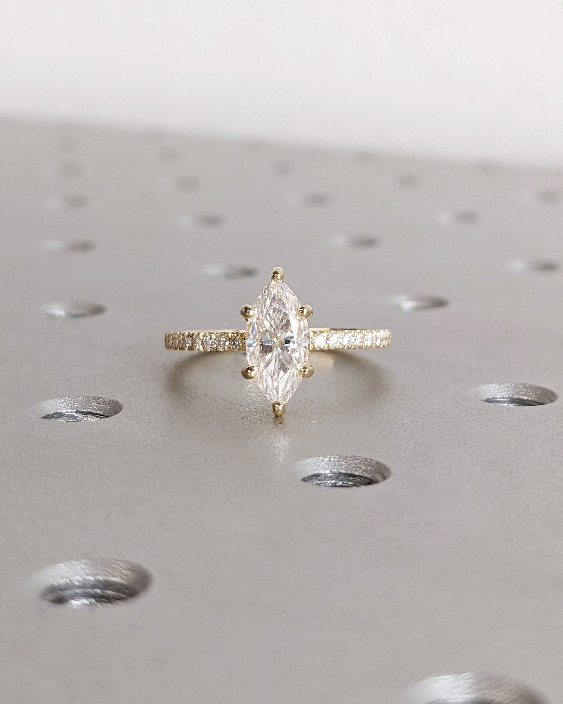 Asscher Three Stones Engagement Ring – 5.75 CT Moissanite Diamond
