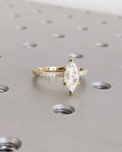 Asscher Three Stones Engagement Ring – 5.75 CT Moissanite Diamond