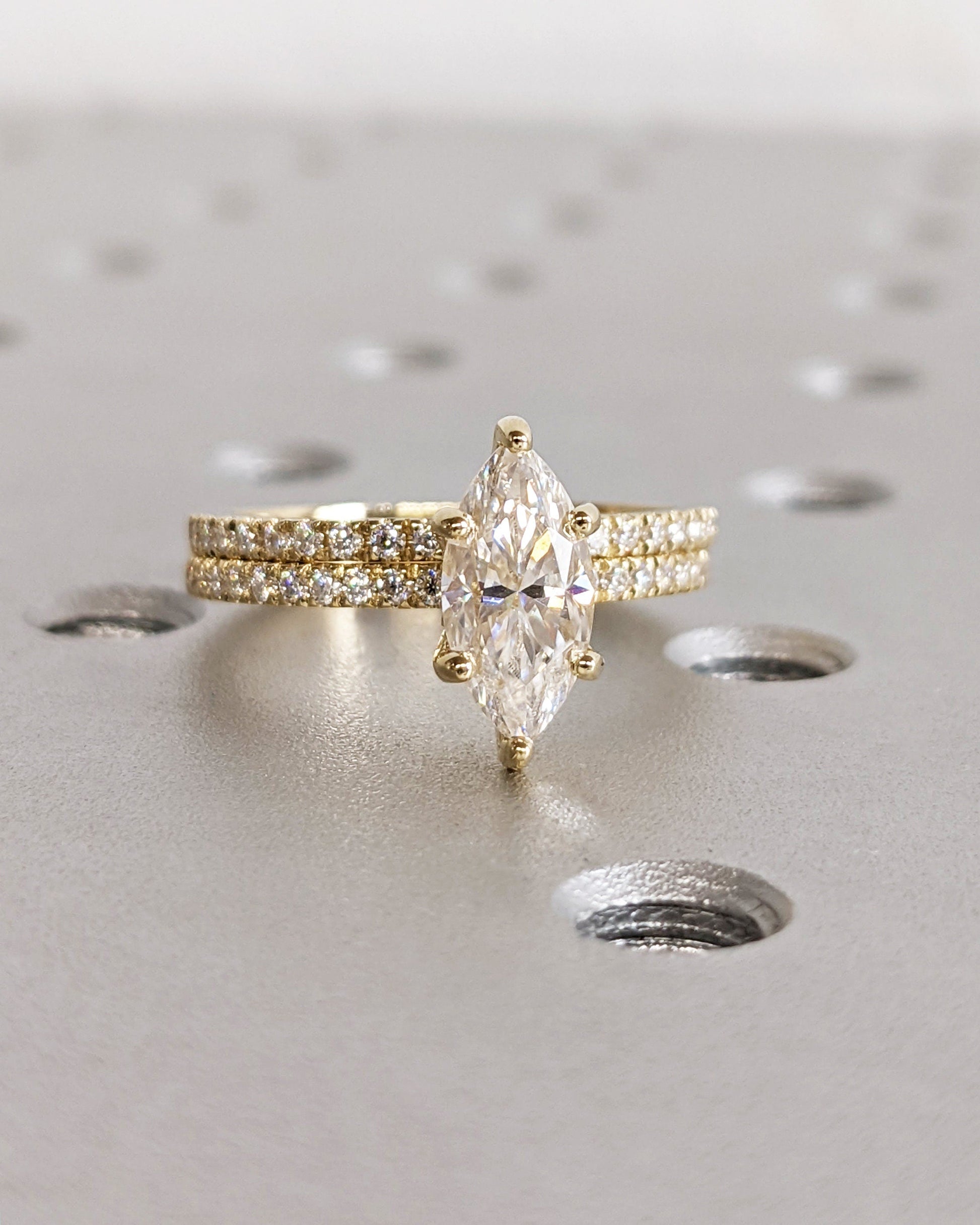 Asscher Three Stones Engagement Ring – 5.75 CT Moissanite Diamond