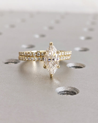 Asscher Three Stones Engagement Ring – 5.75 CT Moissanite Diamond