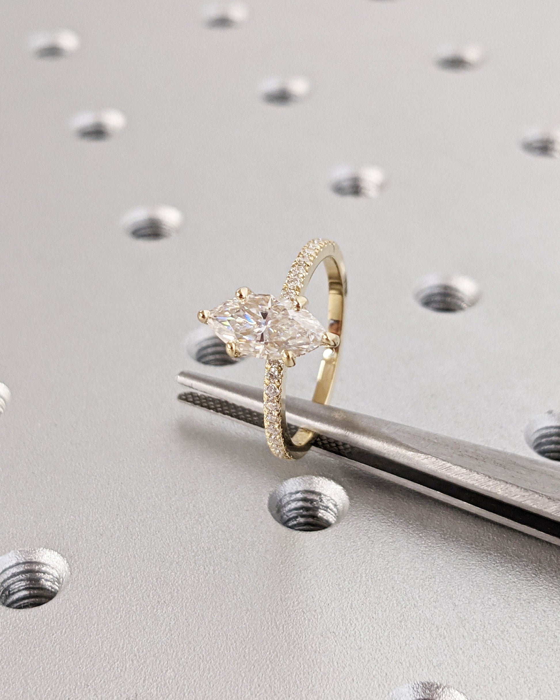 Asscher Three Stones Engagement Ring – 5.75 CT Moissanite Diamond