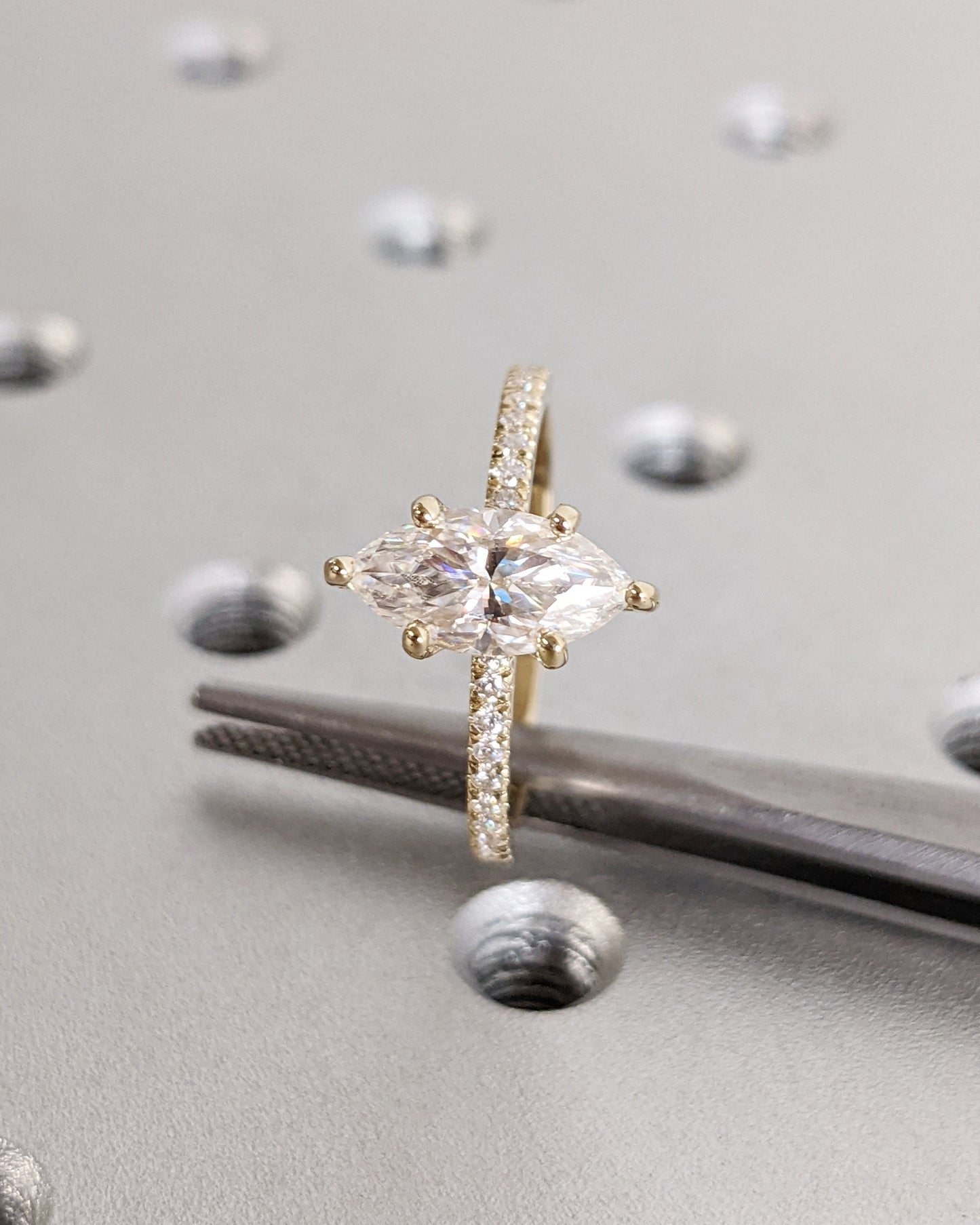 Asscher Three Stones Engagement Ring – 5.75 CT Moissanite Diamond