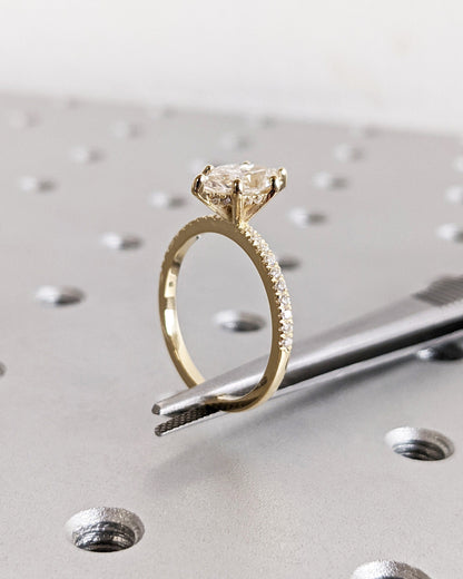 Asscher Three Stones Engagement Ring – 5.75 CT Moissanite Diamond