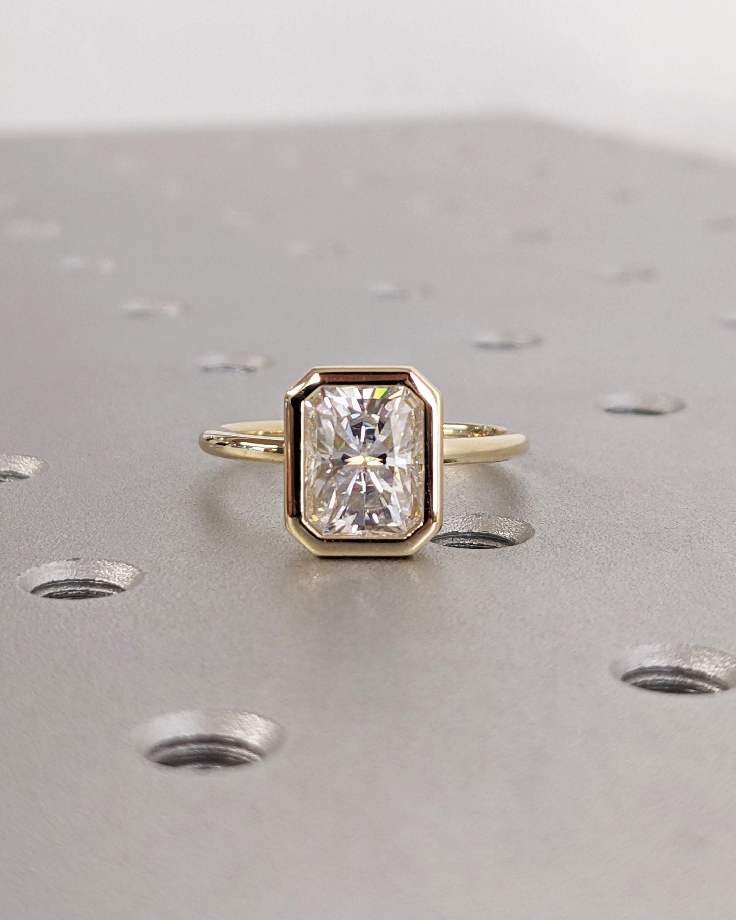 Asscher Three Stones Engagement Ring – 5.75 CT Moissanite Diamond