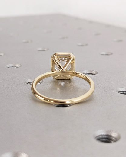 Asscher Three Stones Engagement Ring – 5.75 CT Moissanite Diamond