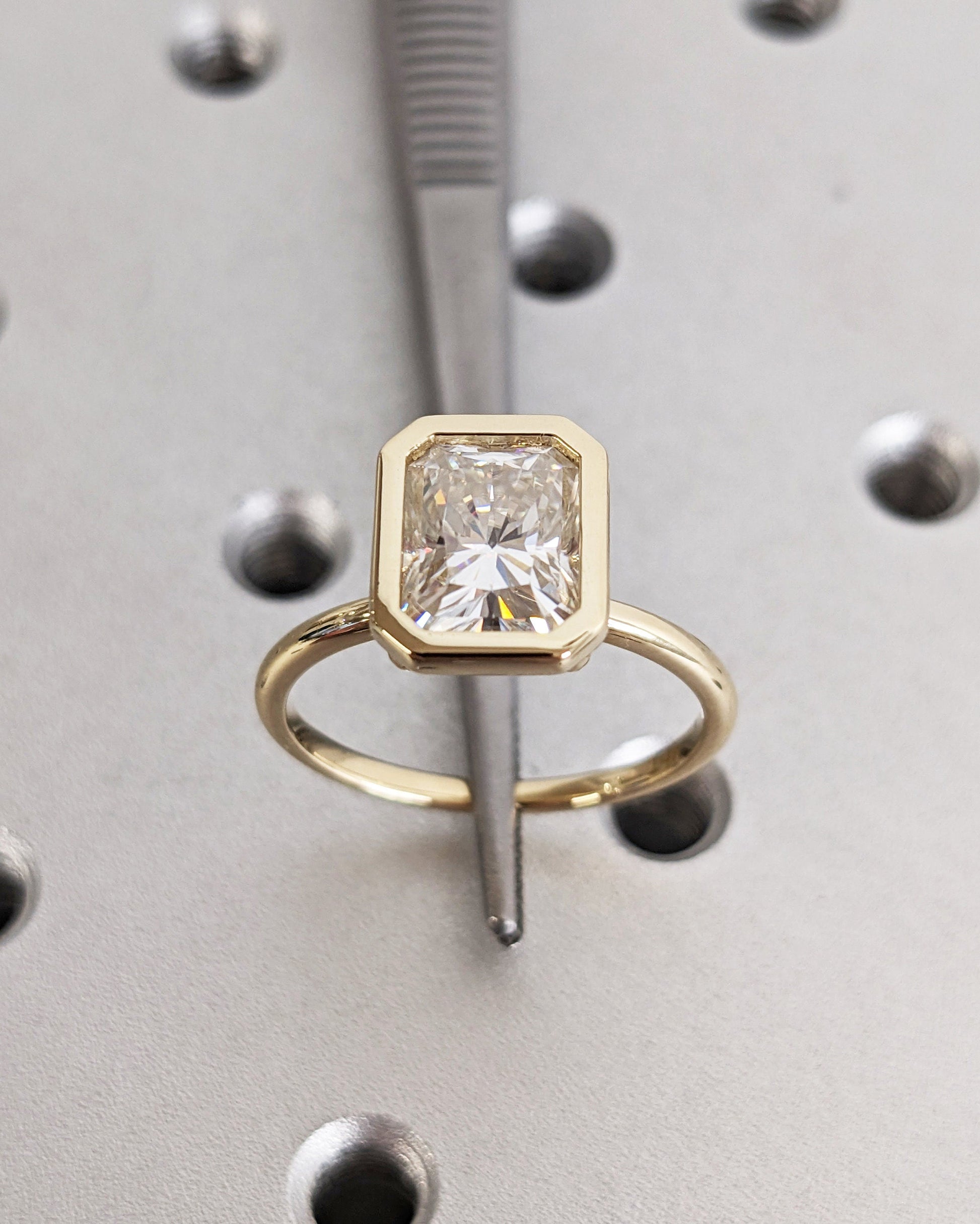 Asscher Three Stones Engagement Ring – 5.75 CT Moissanite Diamond