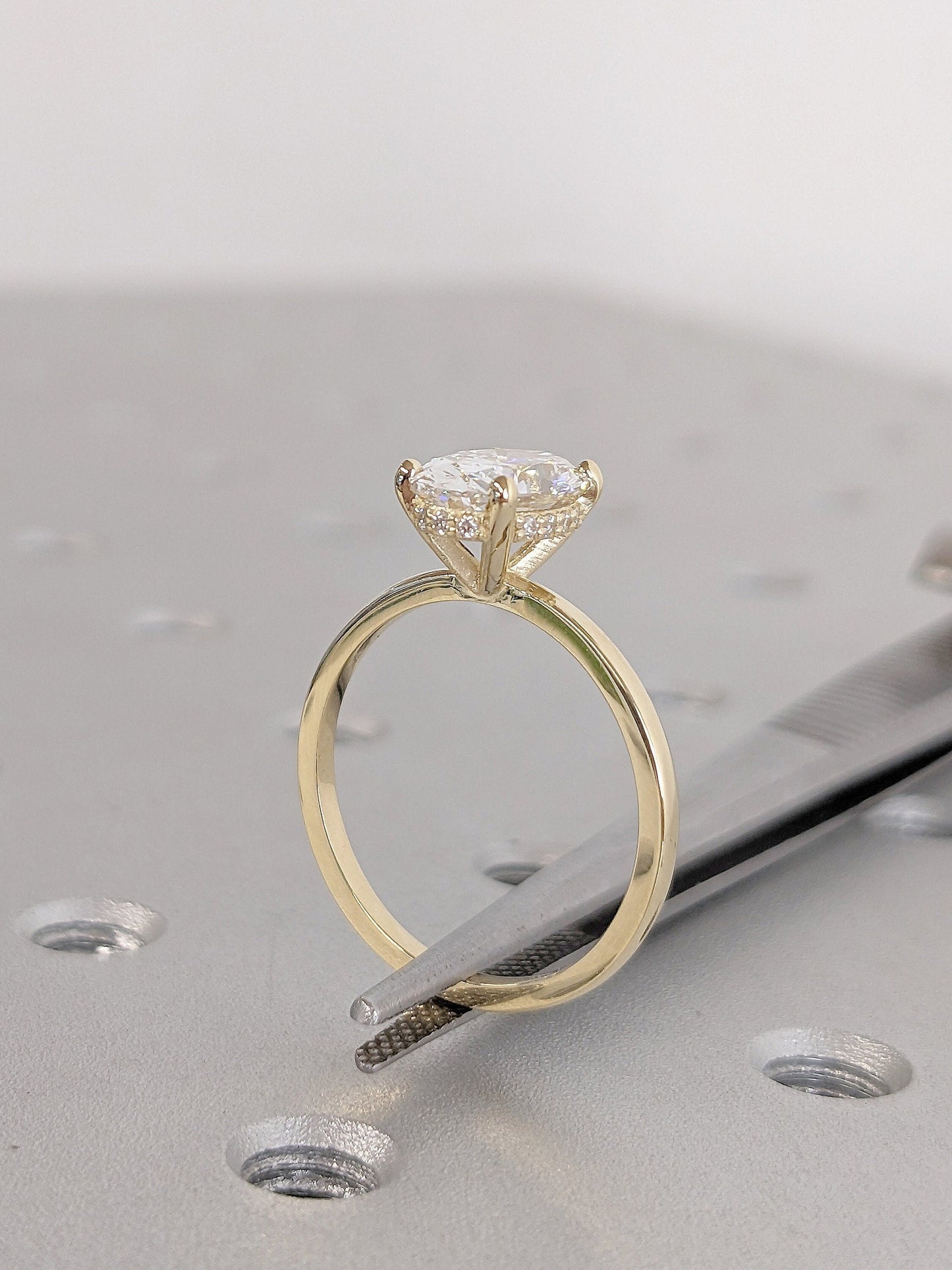Asscher Three Stones Engagement Ring – 5.75 CT Moissanite Diamond