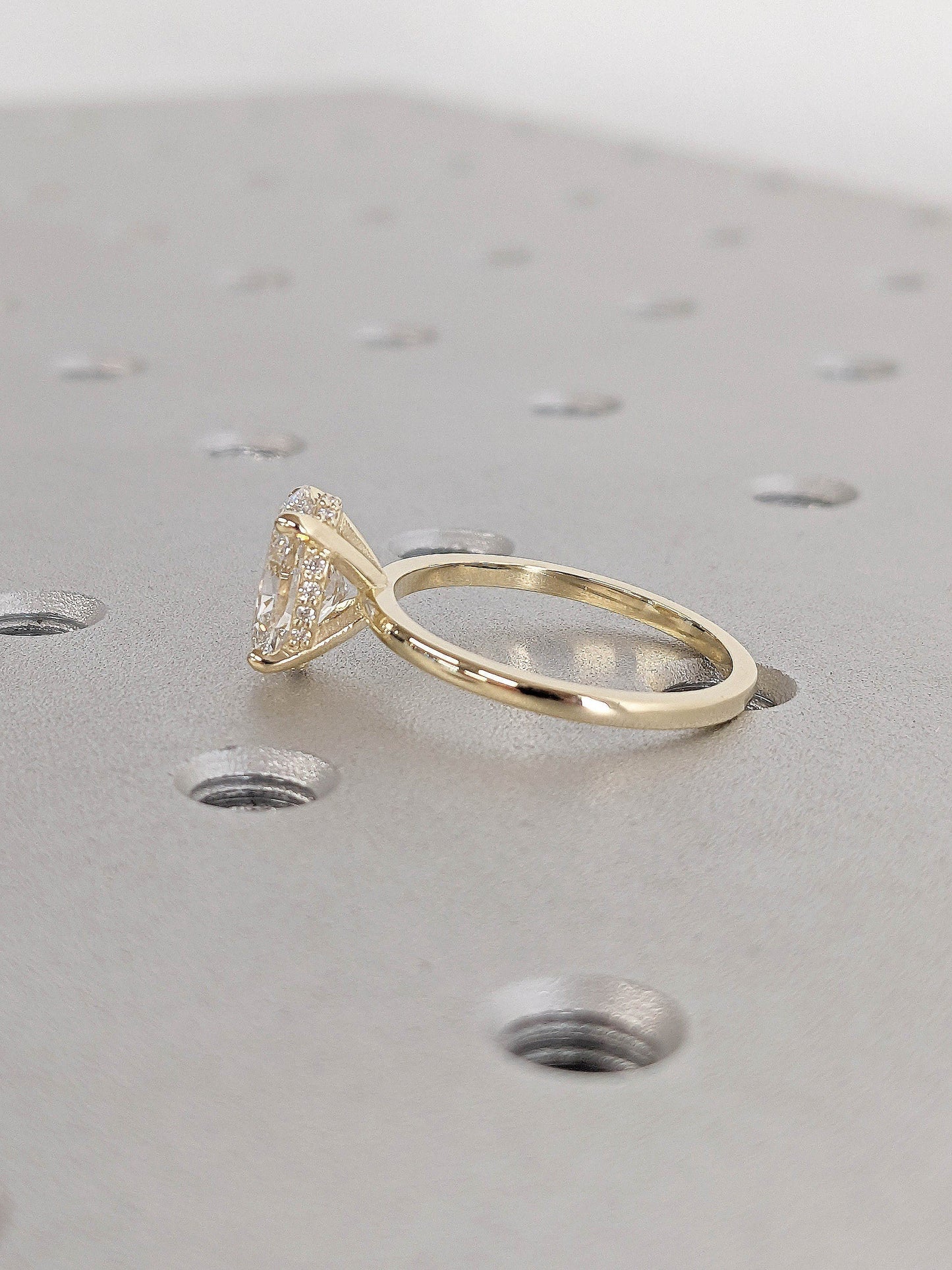 Asscher Three Stones Engagement Ring – 5.75 CT Moissanite Diamond