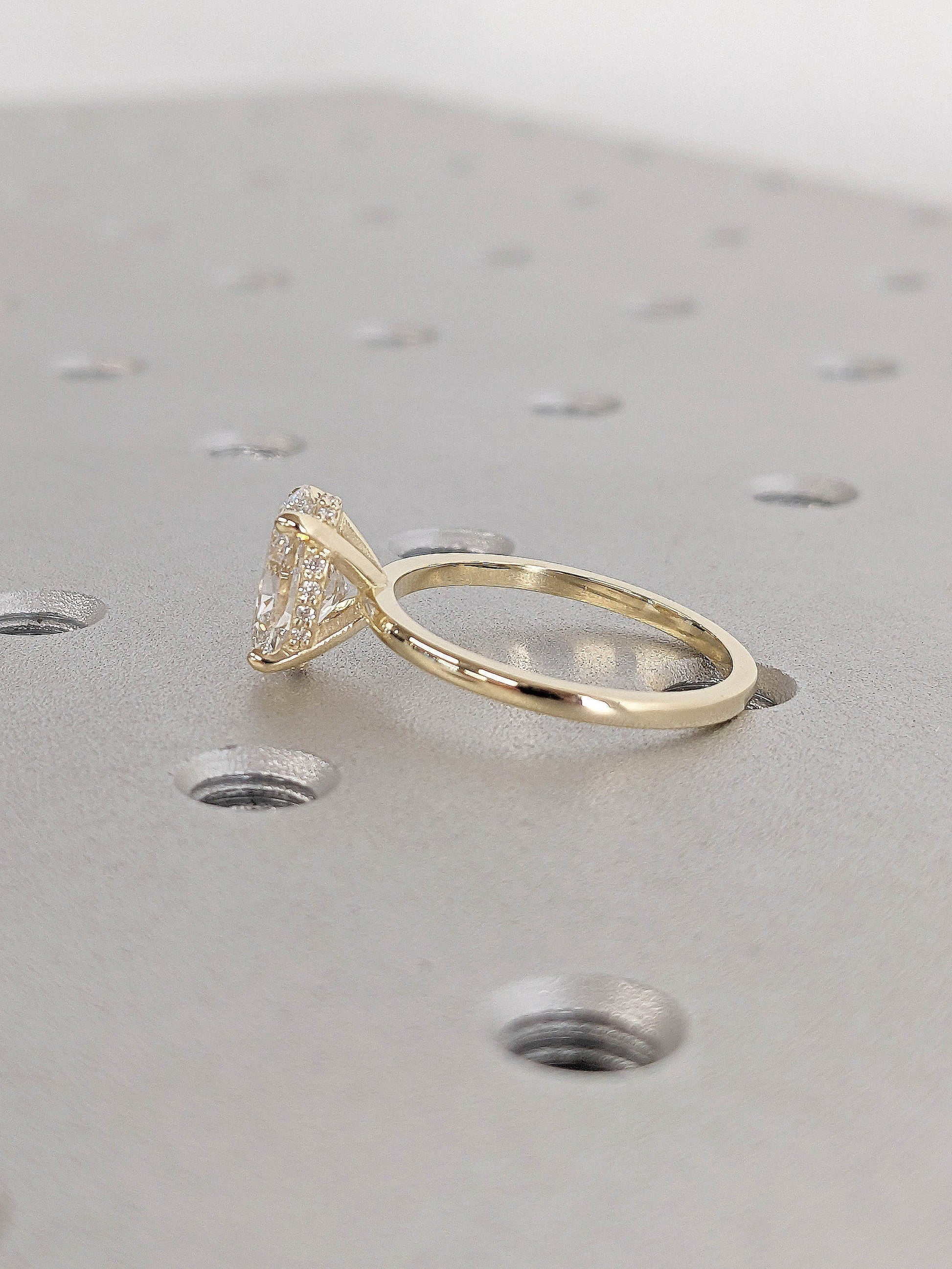 Asscher Three Stones Engagement Ring – 5.75 CT Moissanite Diamond