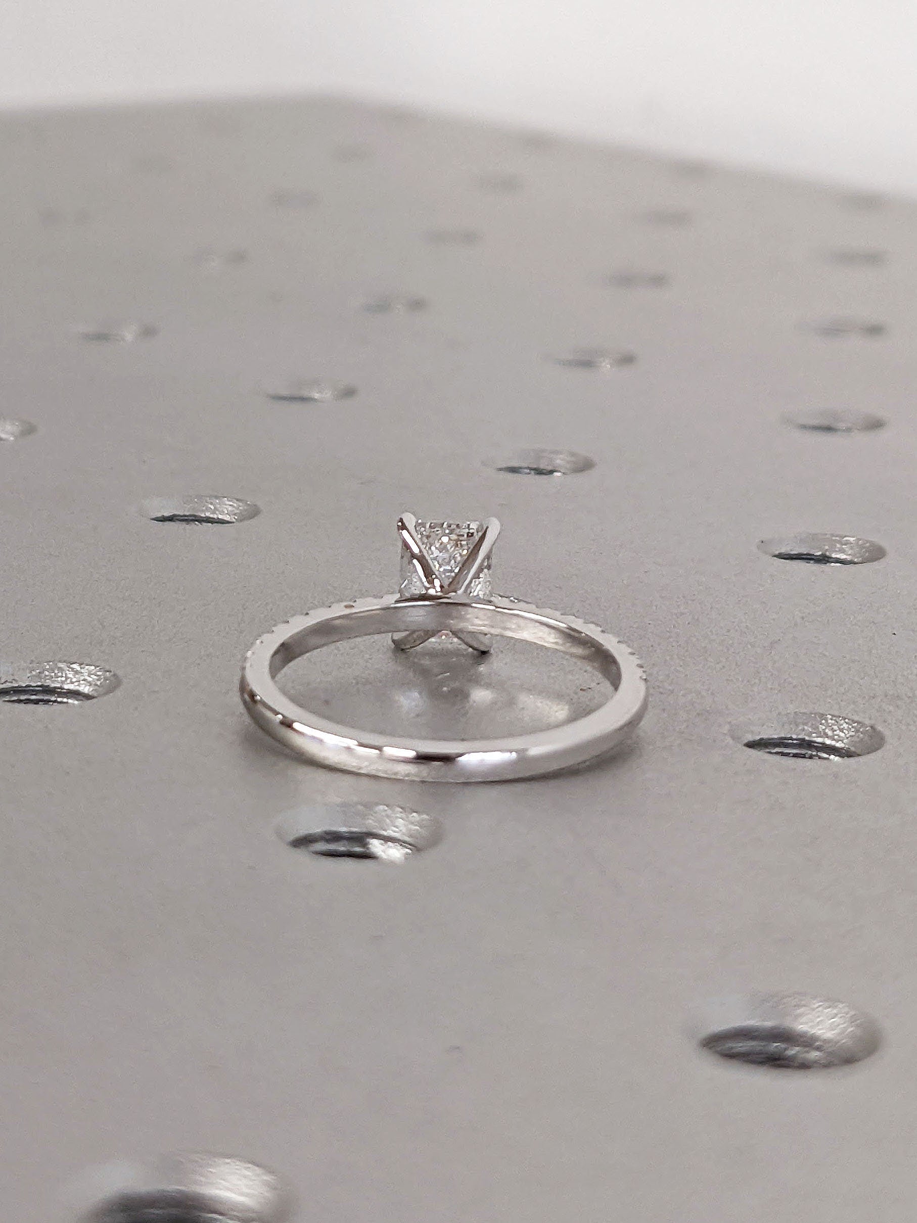 Asscher Three Stones Engagement Ring – 5.75 CT Moissanite Diamond