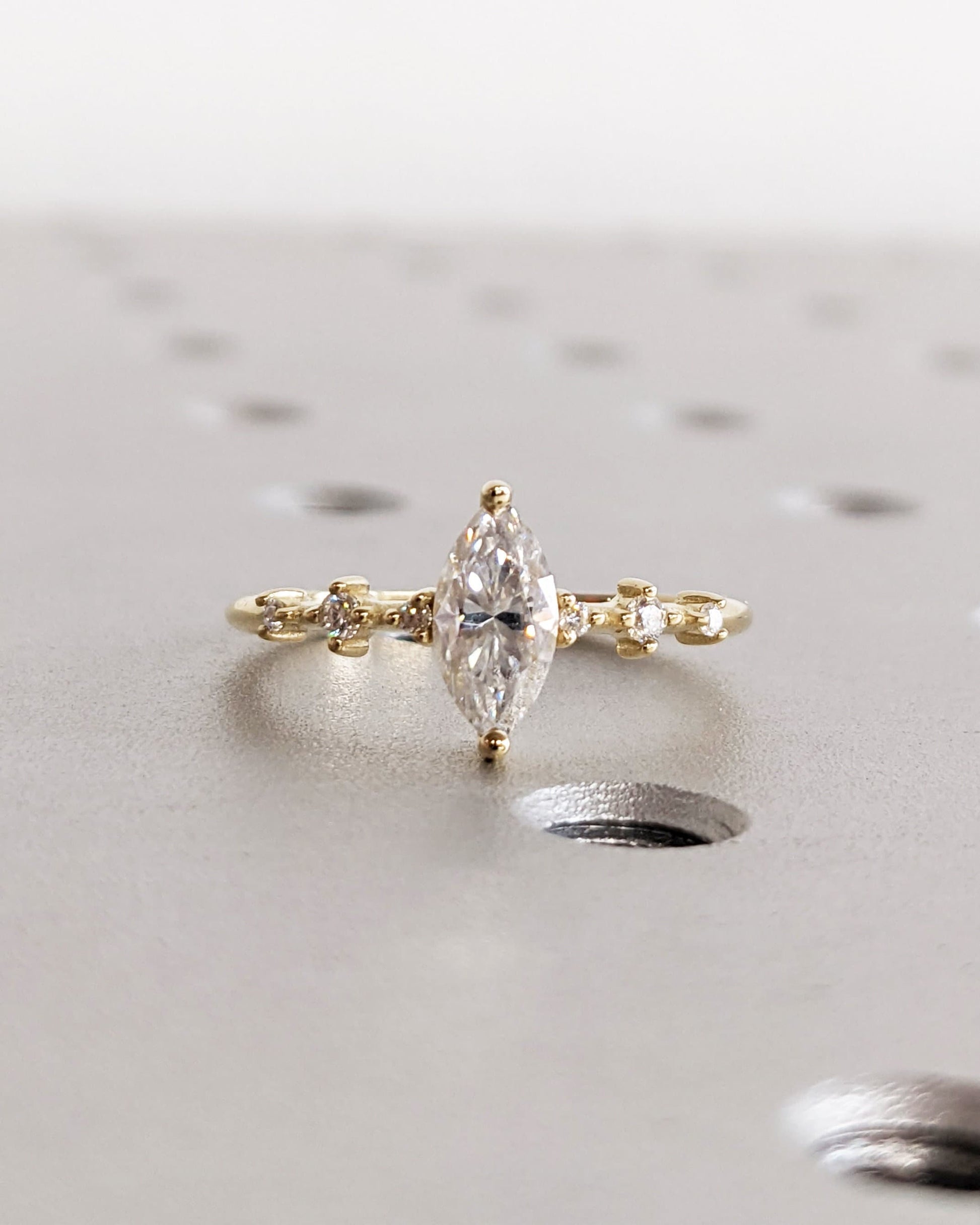 Asscher Three Stones Engagement Ring – 5.75 CT Moissanite Diamond