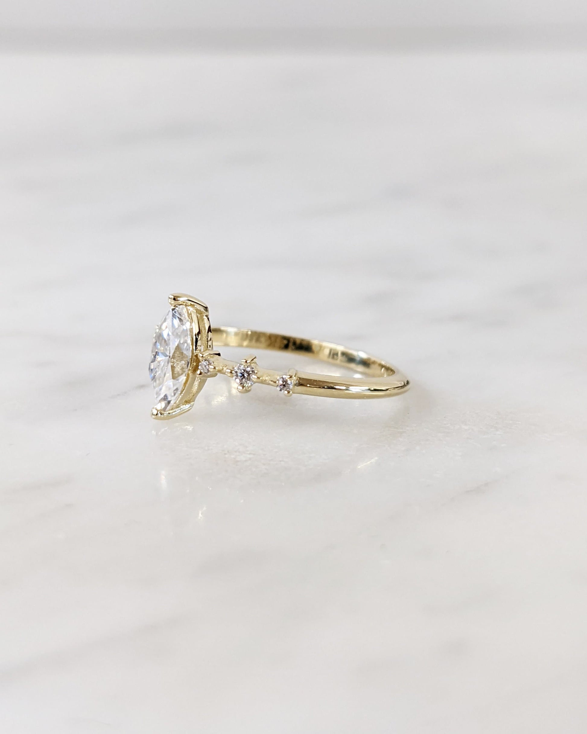 Asscher Three Stones Engagement Ring – 5.75 CT Moissanite Diamond