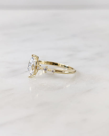 Asscher Three Stones Engagement Ring – 5.75 CT Moissanite Diamond