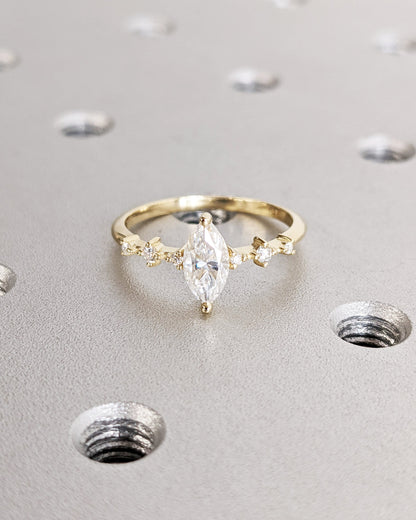 Asscher Three Stones Engagement Ring – 5.75 CT Moissanite Diamond