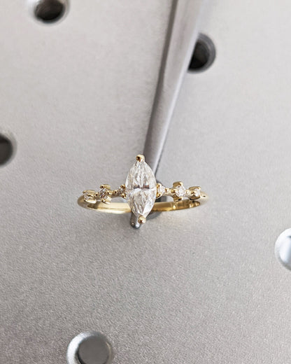 Asscher Three Stones Engagement Ring – 5.75 CT Moissanite Diamond
