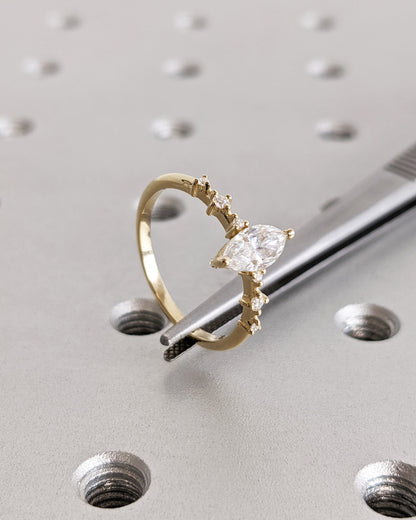 Asscher Three Stones Engagement Ring – 5.75 CT Moissanite Diamond