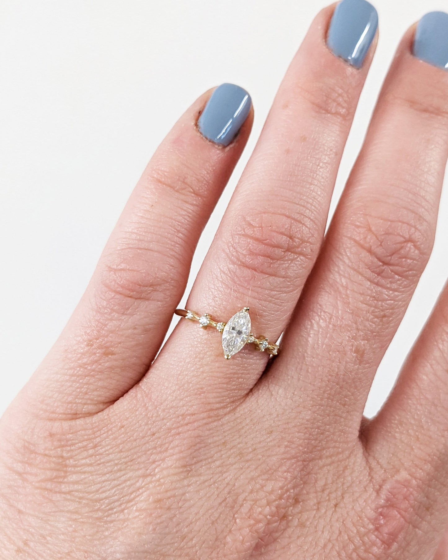 Asscher Three Stones Engagement Ring – 5.75 CT Moissanite Diamond